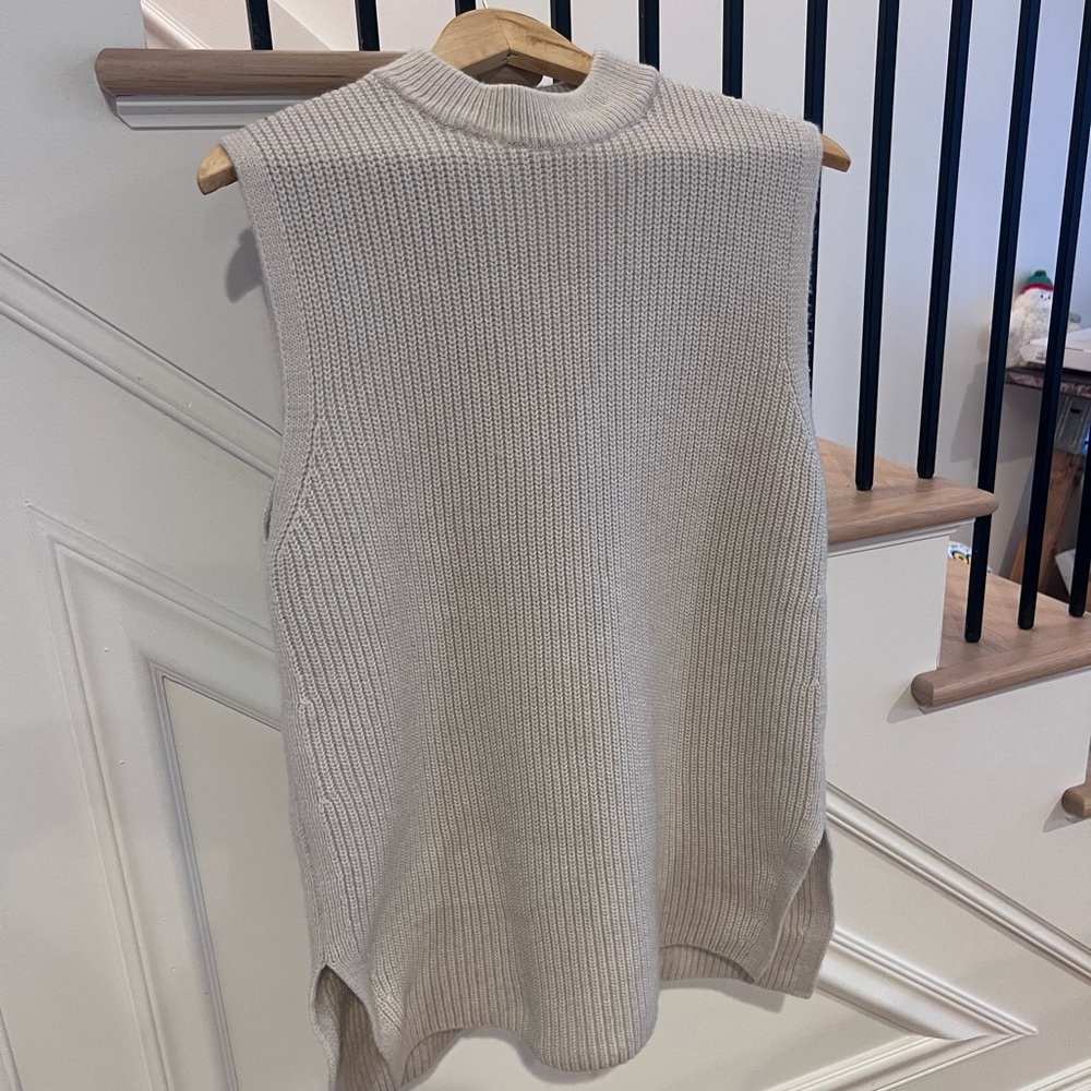 H&M Cream Sleeveless Knit Tank Top